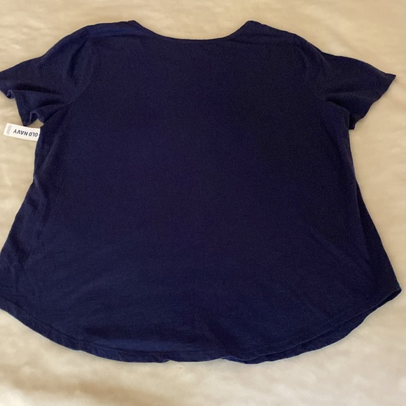 NWT OLD NAVY Relaxed Fit Tee “Sunday Funday!” Navy w/Rainbow Letters Sz XXL 🌸 - Picture 8 of 9